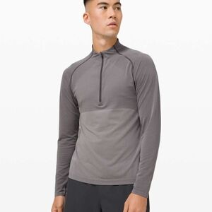 NWT Lululemon Metal Vent Tech 1/2 Zip 2.0 Feeder Stripe Graphite Grey / Vapor